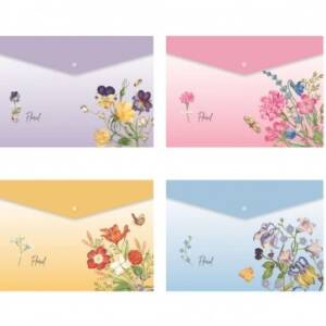 Папка с копче, A4, PP, Floral