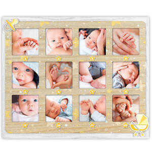 Рамка за снимки тип галерия ZEP Antonio за 12 броя 6x6 см., дървена