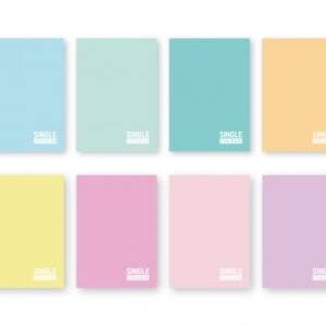 Тетрадка А4, мат лам. 40+2 л.5x5, Single Colour Pastel