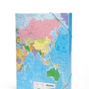 Кутия с ластик - карта на света Atlantis