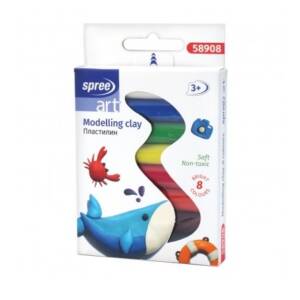 Пластилин 8 цвята, 120 г