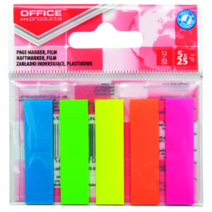 Самозалепващи листчета OP Page Marker, 5 цвята, правоъгълни