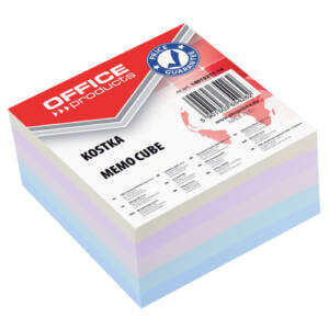 Куб цветни листчета Office Product, 85х85х40mm, подлепен