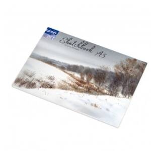 Скицник 210х150 мм A5, 250 г/м2, 20 л, за акварел, темпера, смесена техника