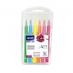 Флумастери четка Art, PP кутия, 12 цвята