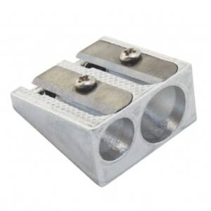 Острилка за моливи, метална, двойна