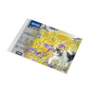 Скицник 150х100 мм A6, 350 г/м2, 10 л, за акварел, темперни и акрилни бои