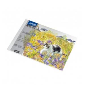 Скицник 210х150 мм A5, 350 г/м2, 10 л, за акварел, темперни и акрилни бои