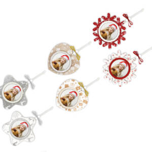 Декоративна коледна висулка ZEP Bruno с място за снимка 6х6 см